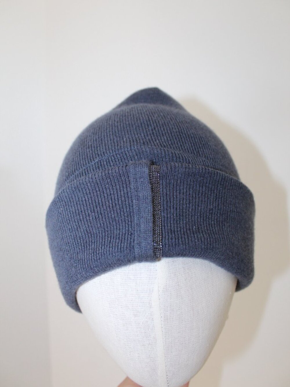 NWT Brunello Cucinelli Monili Detail Cashmere Beanie Knit Sweater Hat Cap M